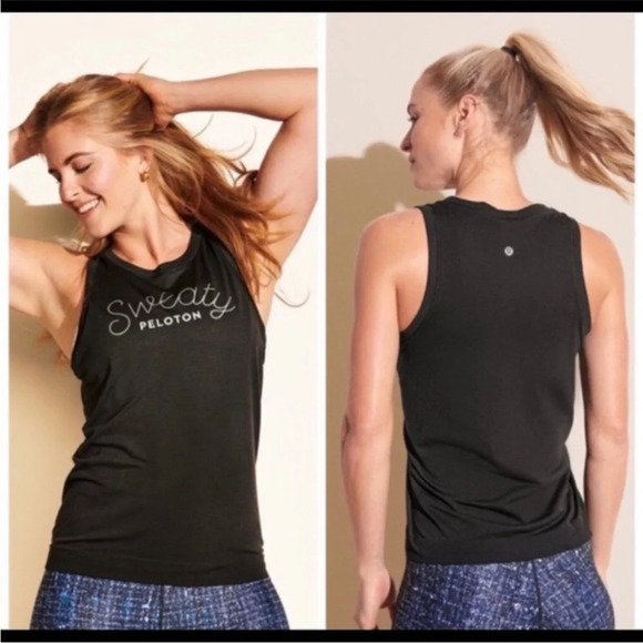 Lululemon x Peloton - Sweaty Black Tank Top - 12 - Picture 1 of 5
